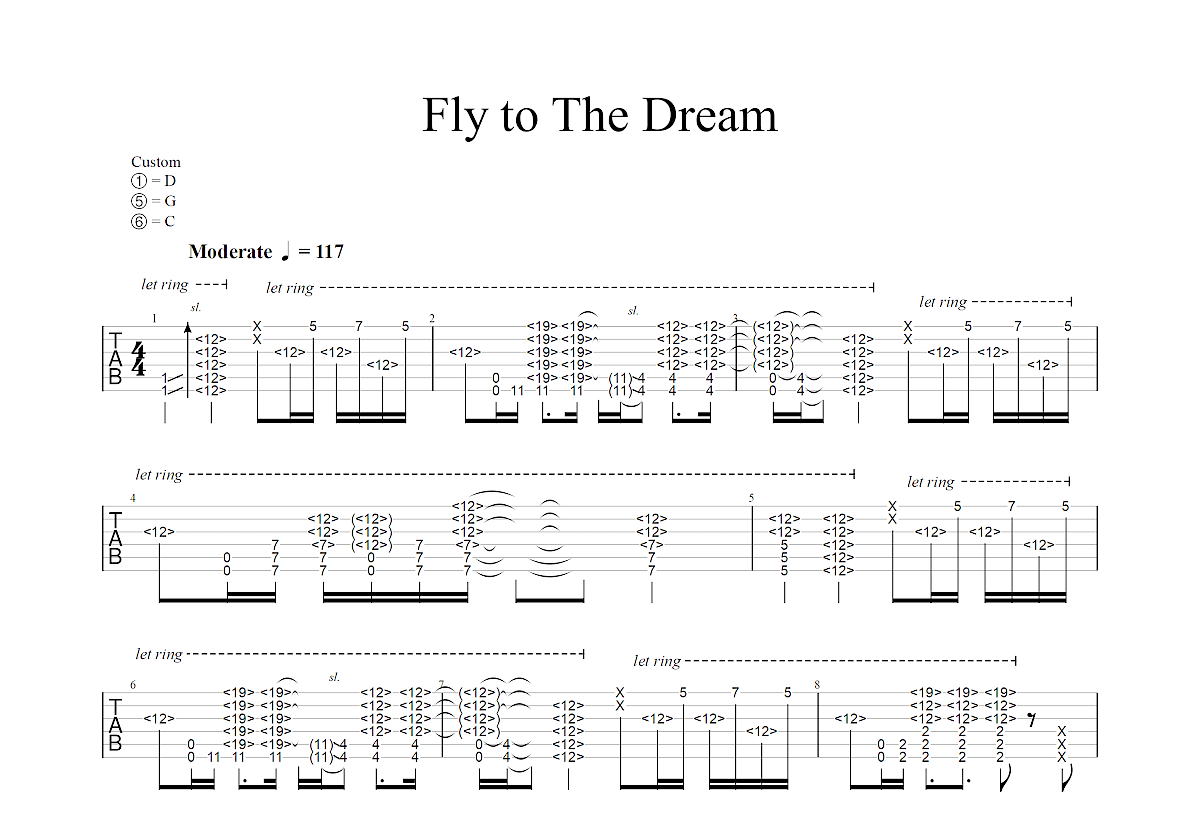 《DREAM》,徐若瑄（六线谱 调六线吉他谱-虫虫吉他谱免费下载