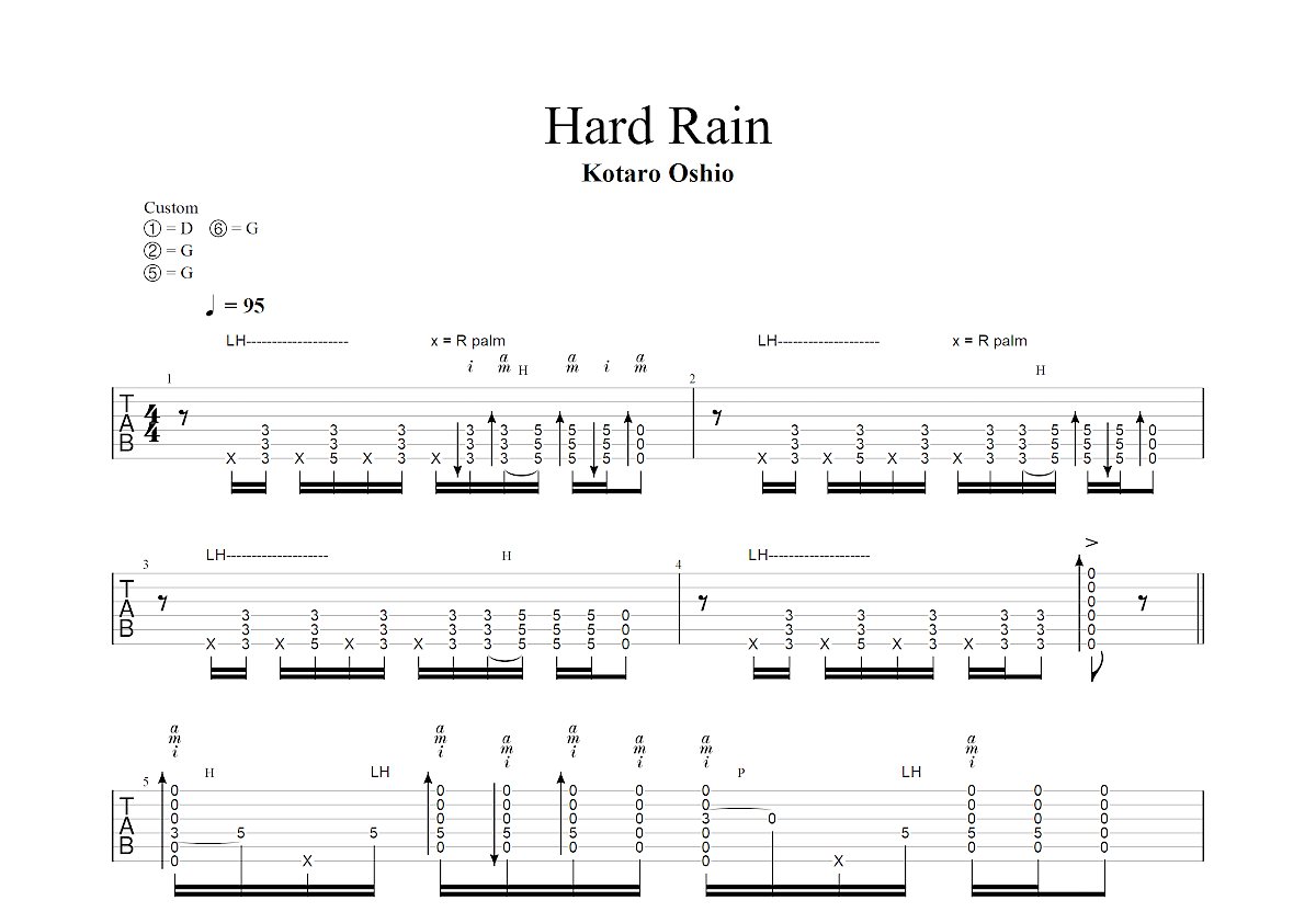 hard rain吉他谱-指弹谱-虫虫吉他