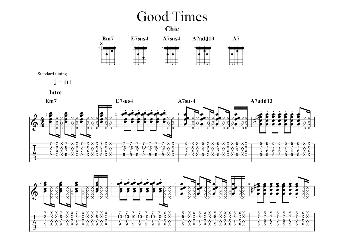 Good Time 吉他谱-虫虫吉他谱免费下载