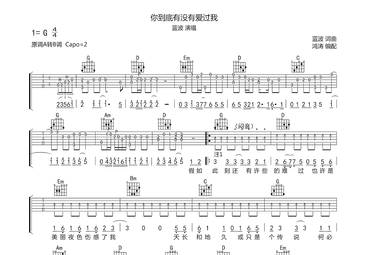 我从来没去过纽约吉他谱 C调精选版-吉他入门网编配-筷子兄弟-吉他源