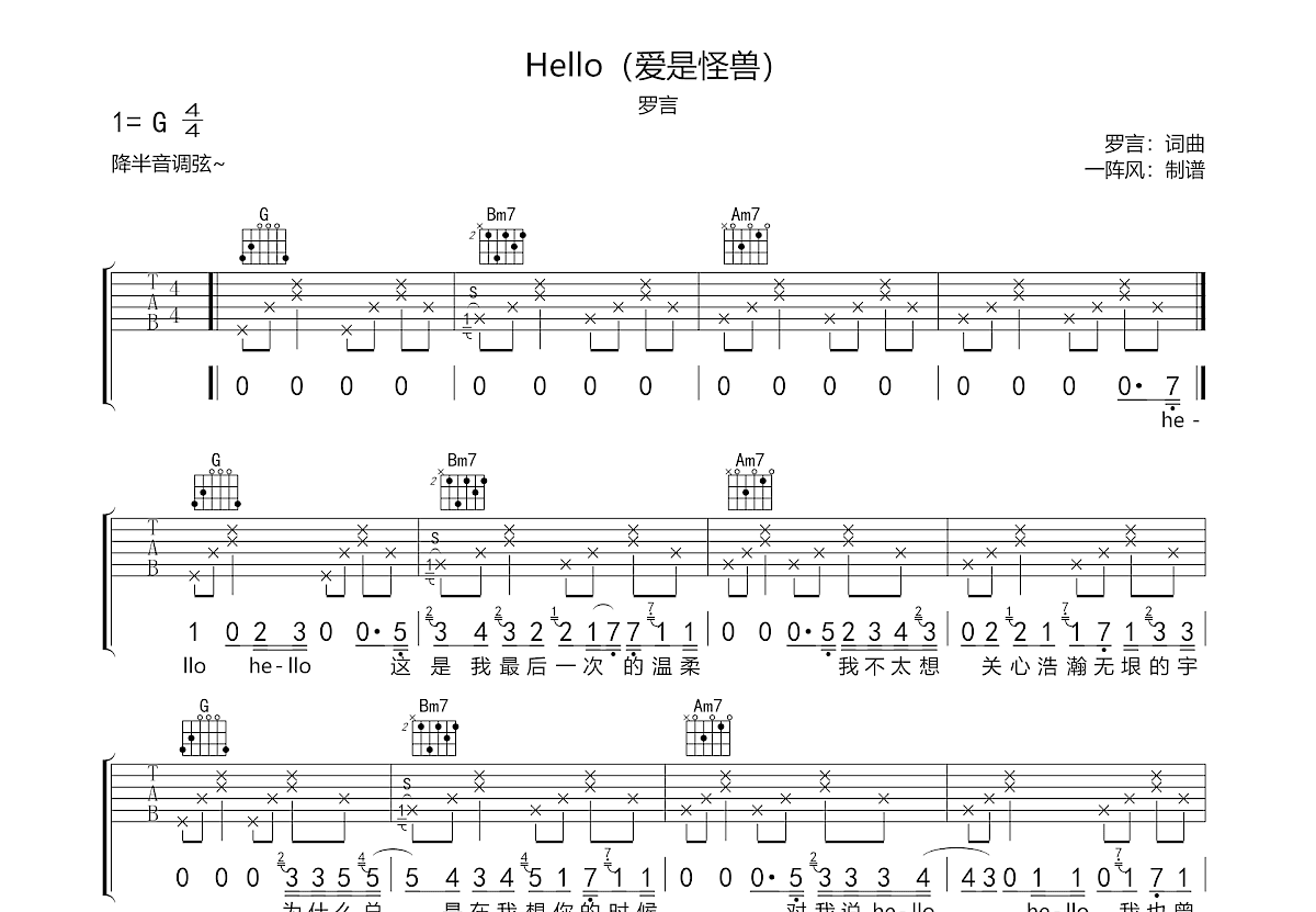 Hello Sheet Music | John Butler | Guitar Tab