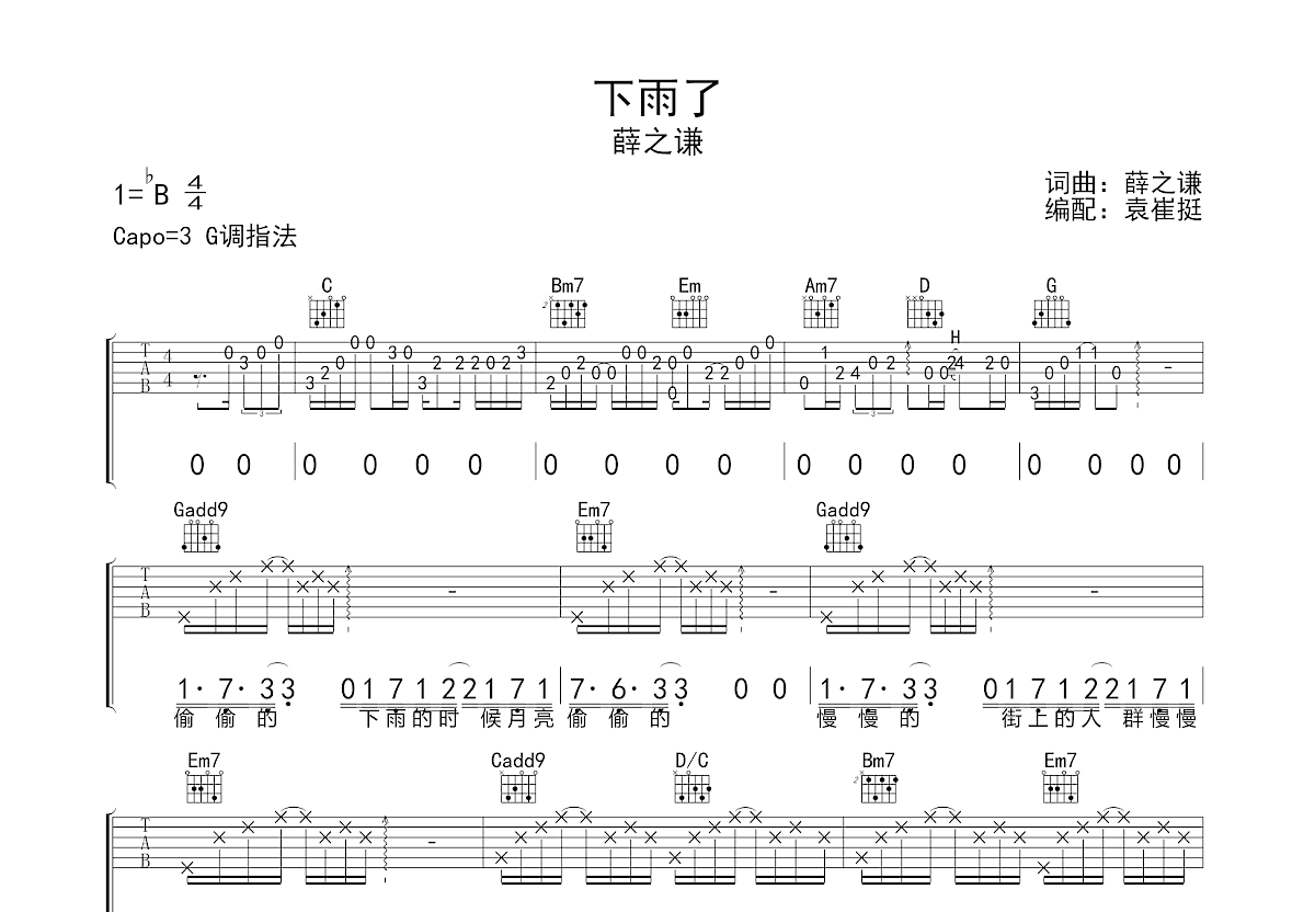 下雨了
