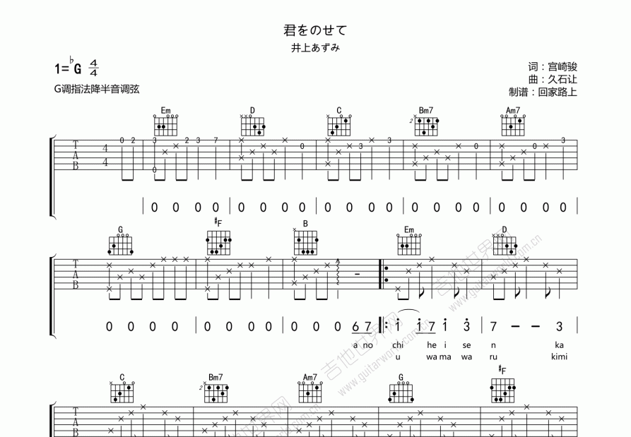 天空之城op曲譜預覽圖