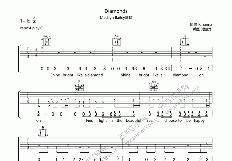 diamonds谱子图片