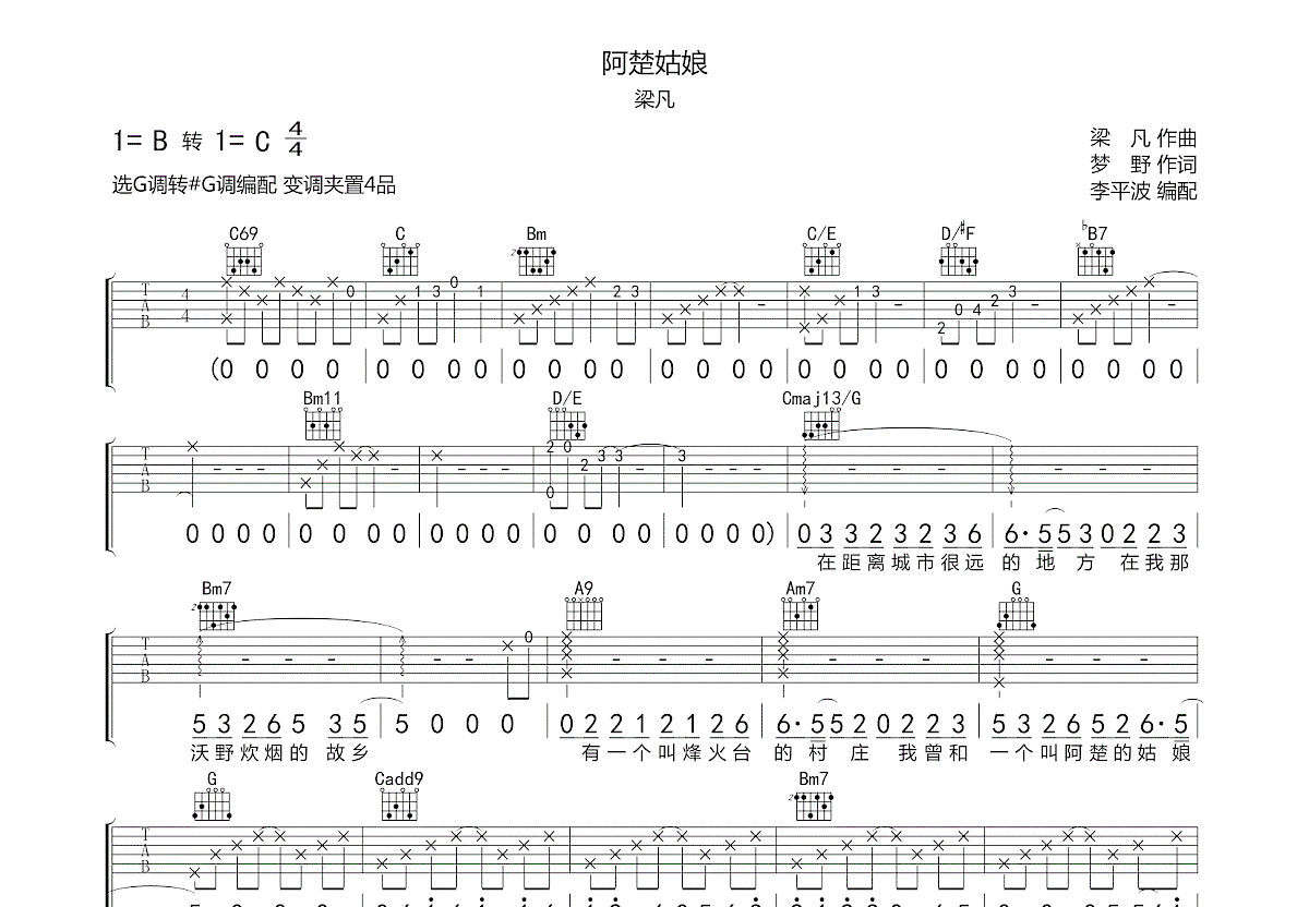 袁娅维 - 阿楚姑娘(玩易吉他弹唱教程:第八季第15集) [弹唱 教学] 吉他谱