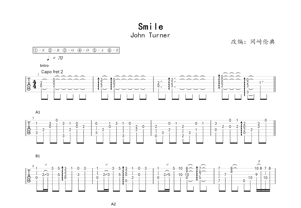 U Smile 吉他谱-虫虫吉他谱免费下载