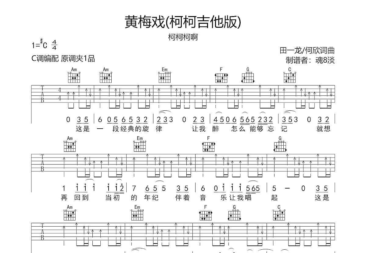 笨小孩吉他谱_刘德华,吴宗宪,柯受良_G调弹唱45%单曲版 - 吉他世界