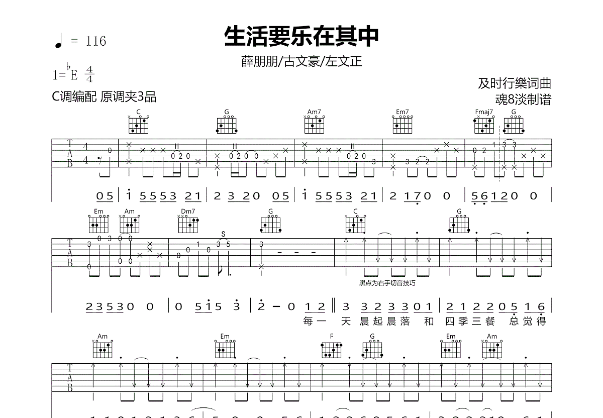 刘大壮 - 吉他不及她 (吉他专家弹唱教学:第四季第22集) 吉他谱