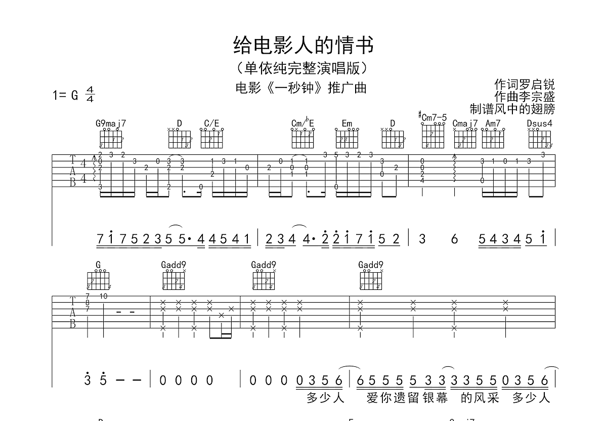 给电影人的情书