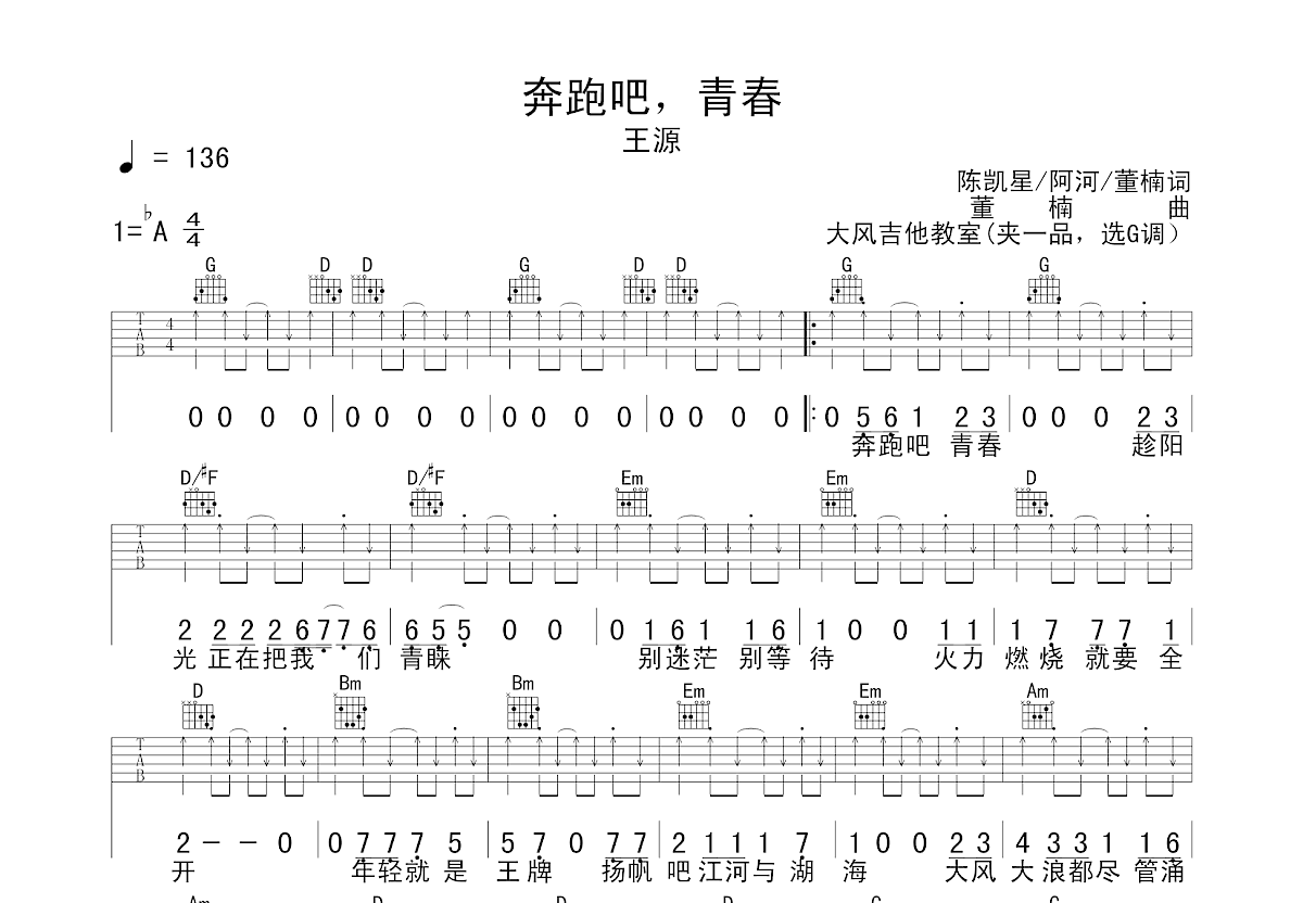 奔跑的青春谱图片