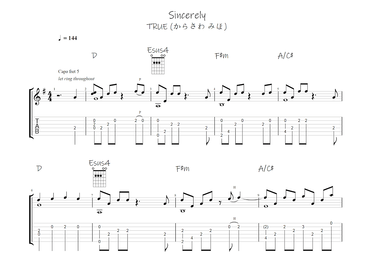 sincerely数字简谱图片