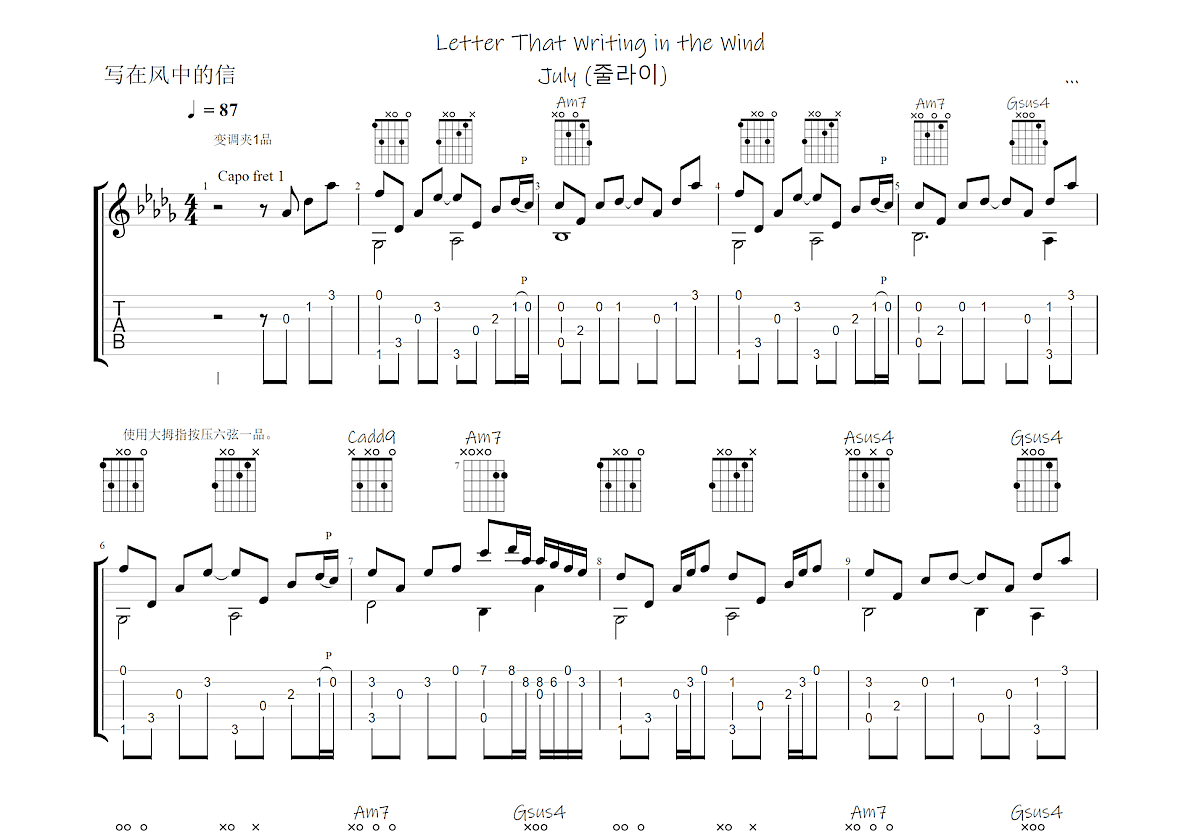 赵雷 - 少年锦时 [弹唱 D调 简单版] 吉他谱