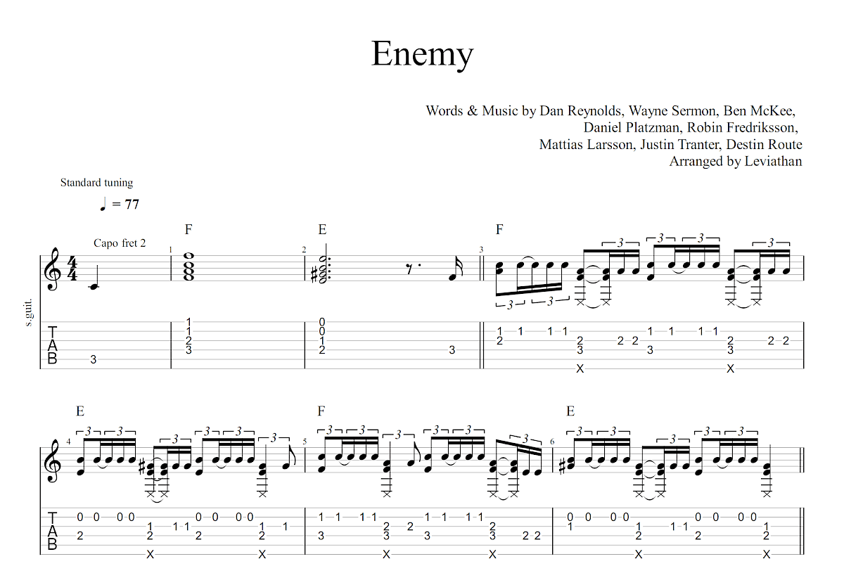 ArchEnemy鼓谱 - Nemesis - 架子鼓谱 - 琴谱网