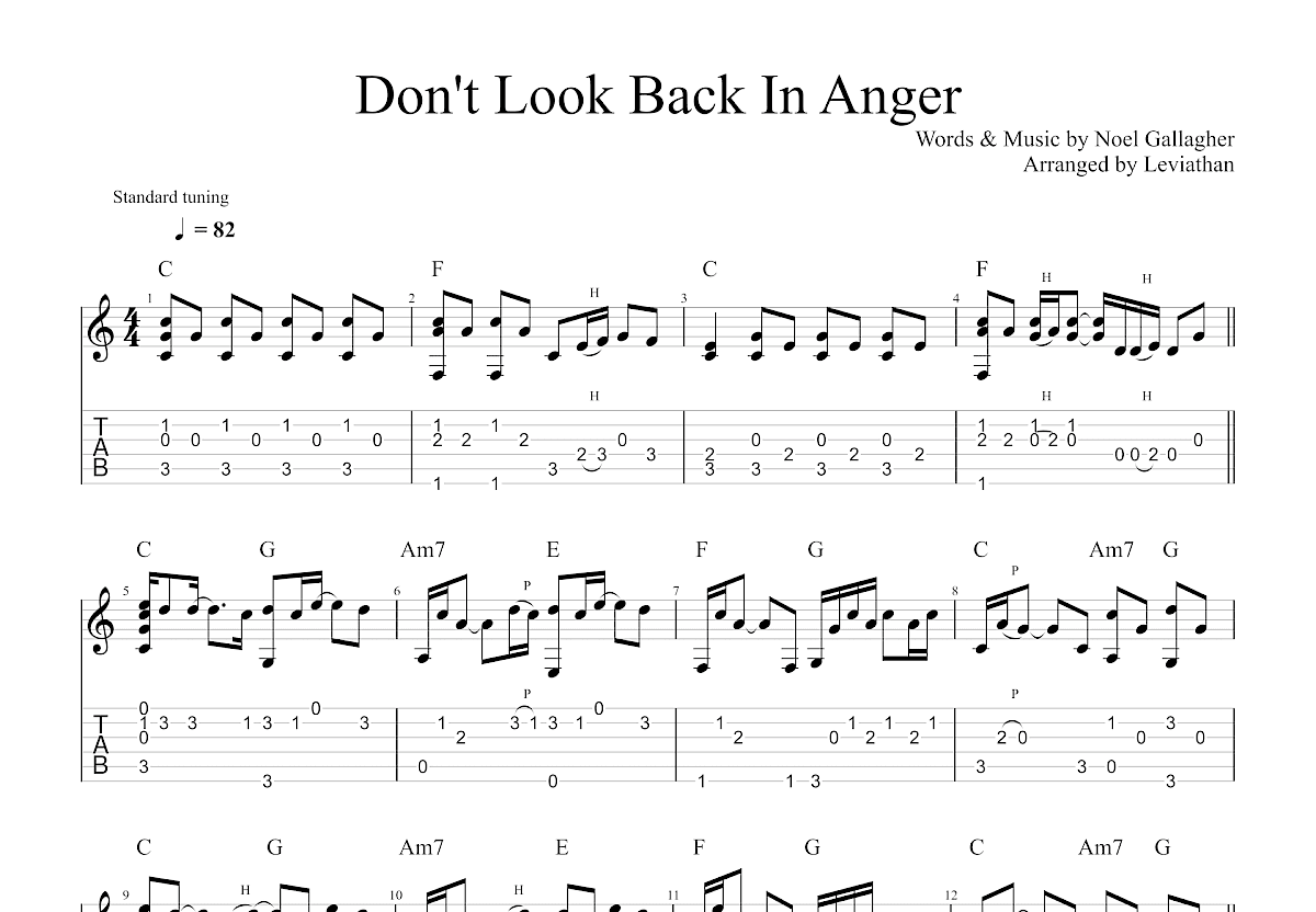 Don t Look Back In Anger Oasis C 