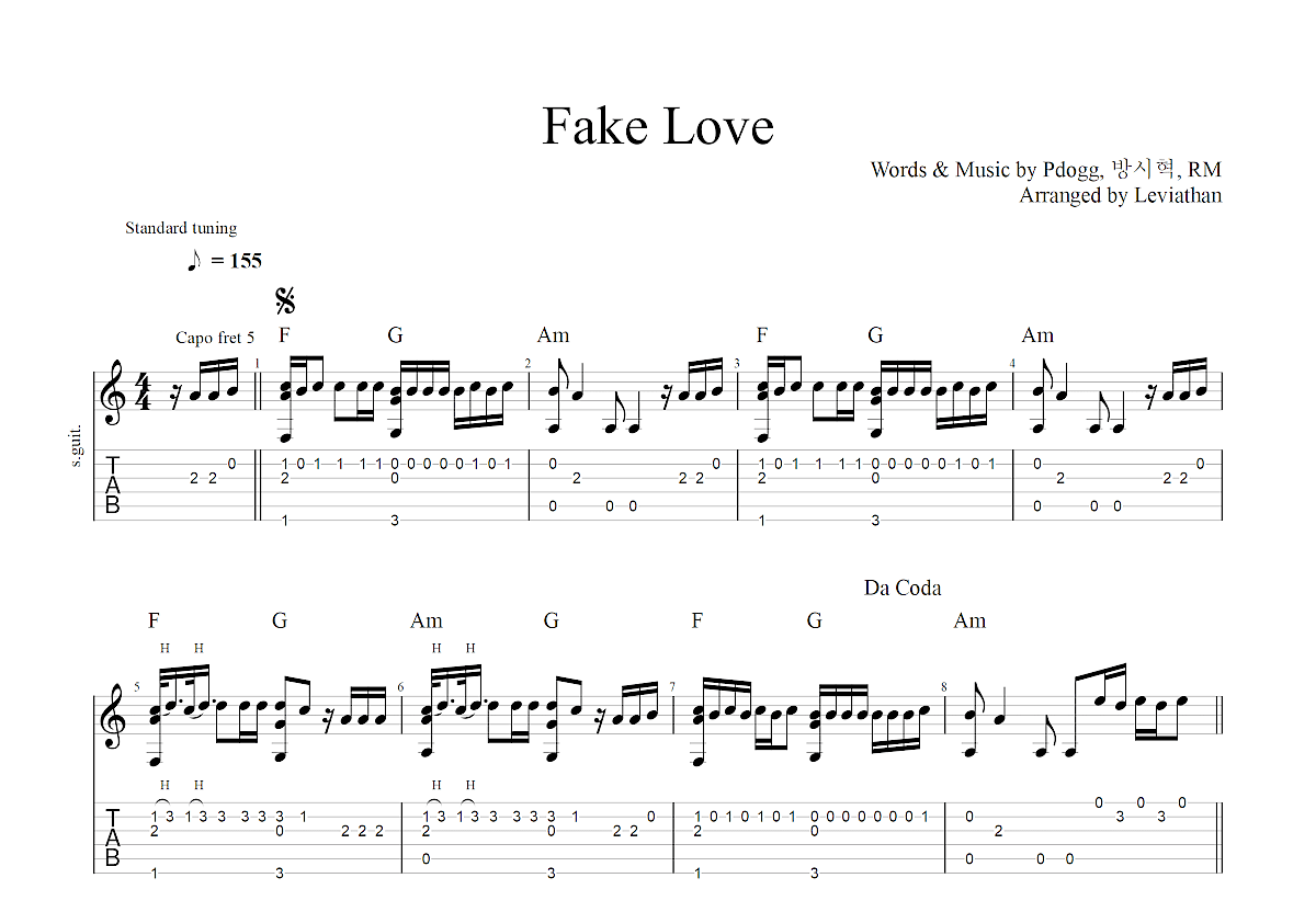 fatal love五线谱图片