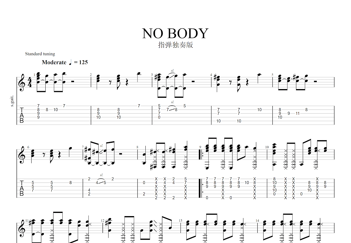 Body Sheet Music | Bush | Guitar Tab