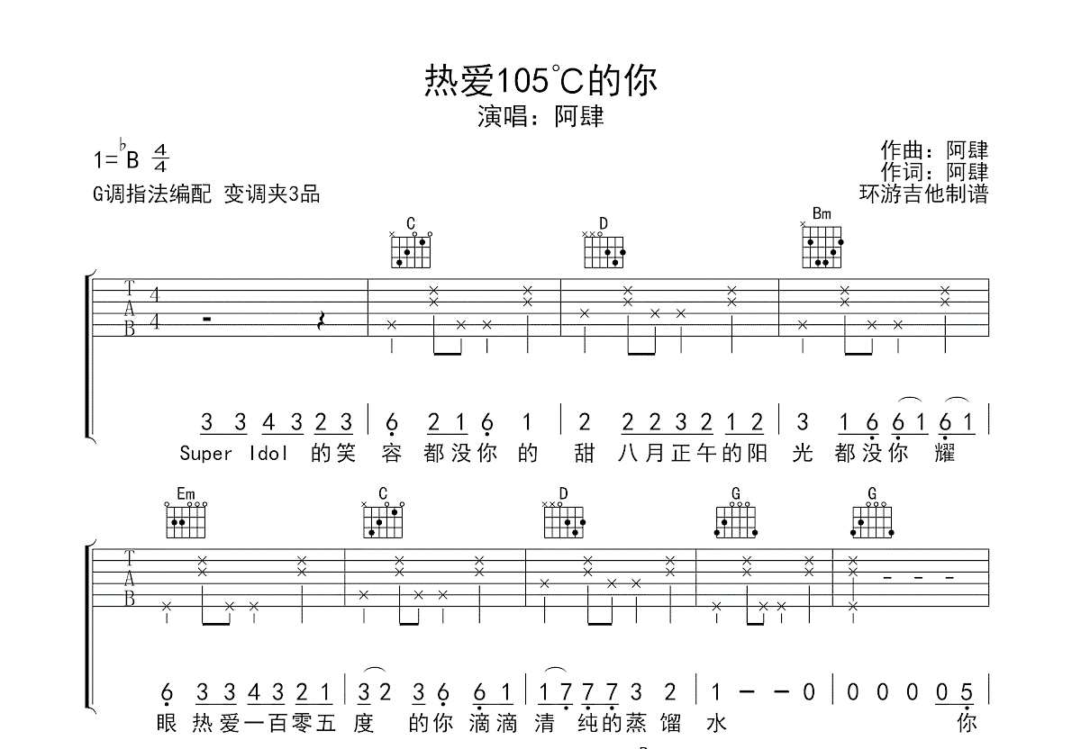 热爱吉他谱 - 郑钧 - 电吉他谱 - 琴谱网
