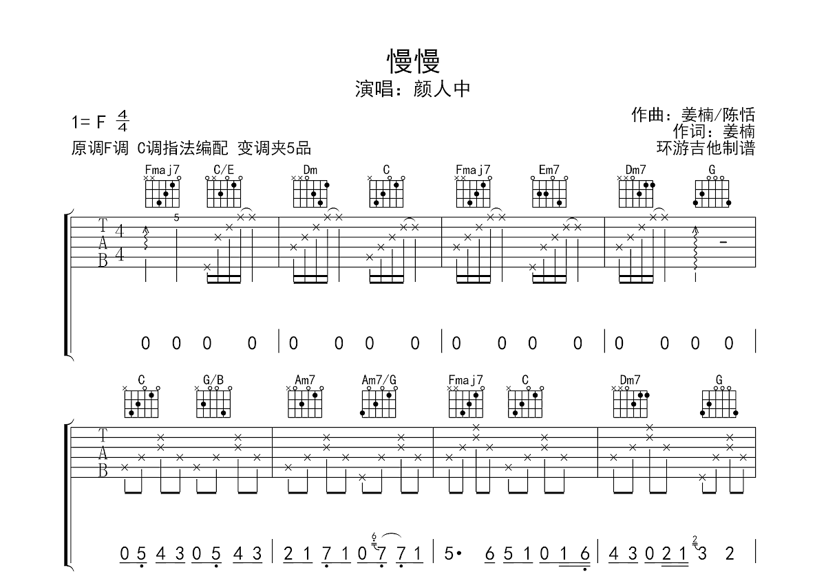 祝福 - 张学友 - 吉他谱(17吉他网制谱) - 嗨吉他