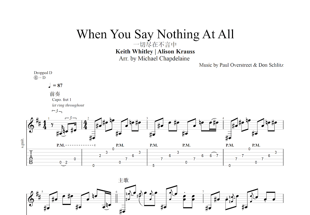 Nothing At All吉他谱 - Naia Kete - C调吉他弹唱谱 - 和弦谱 - 琴谱网