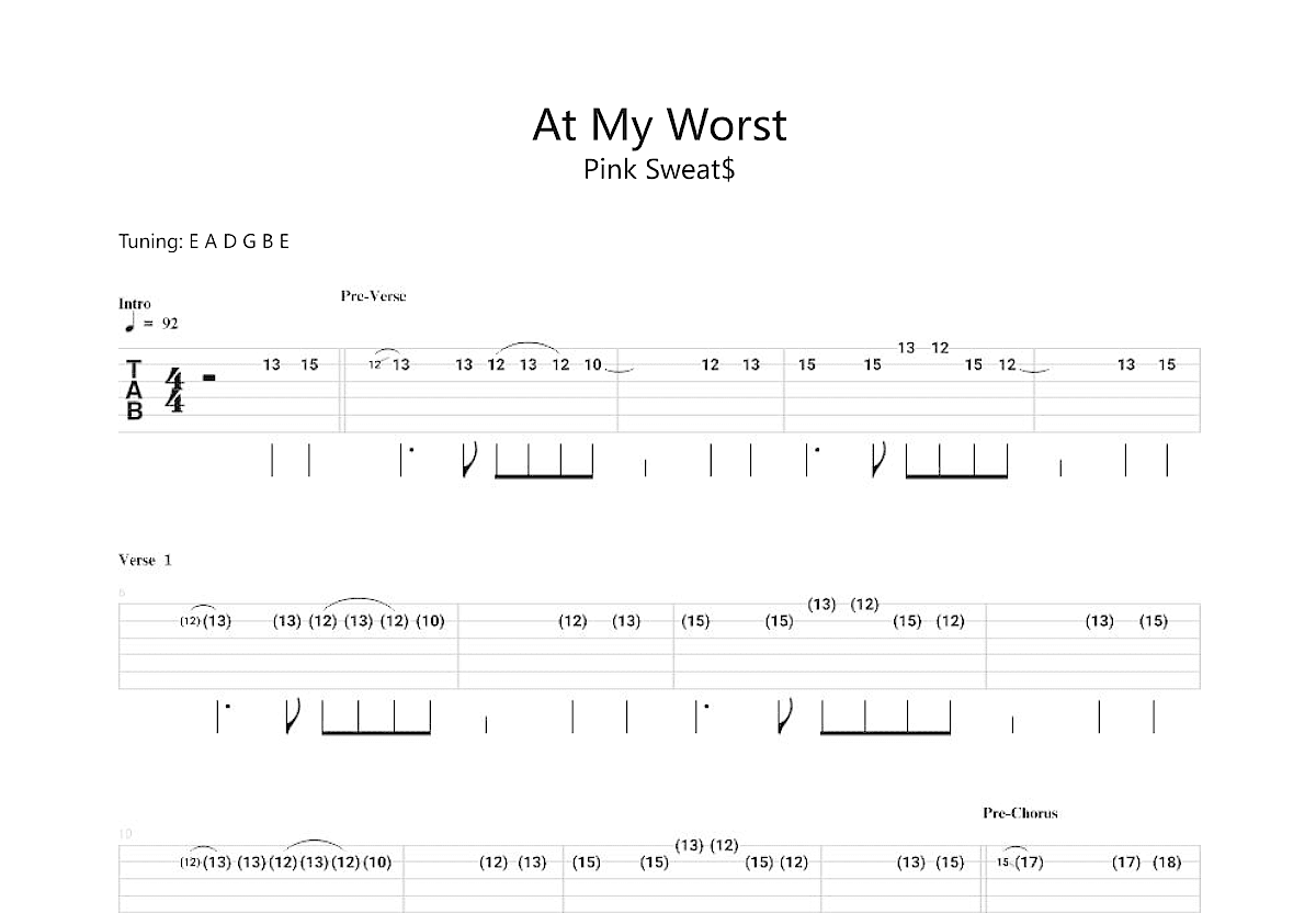 atmyworst简谱图片