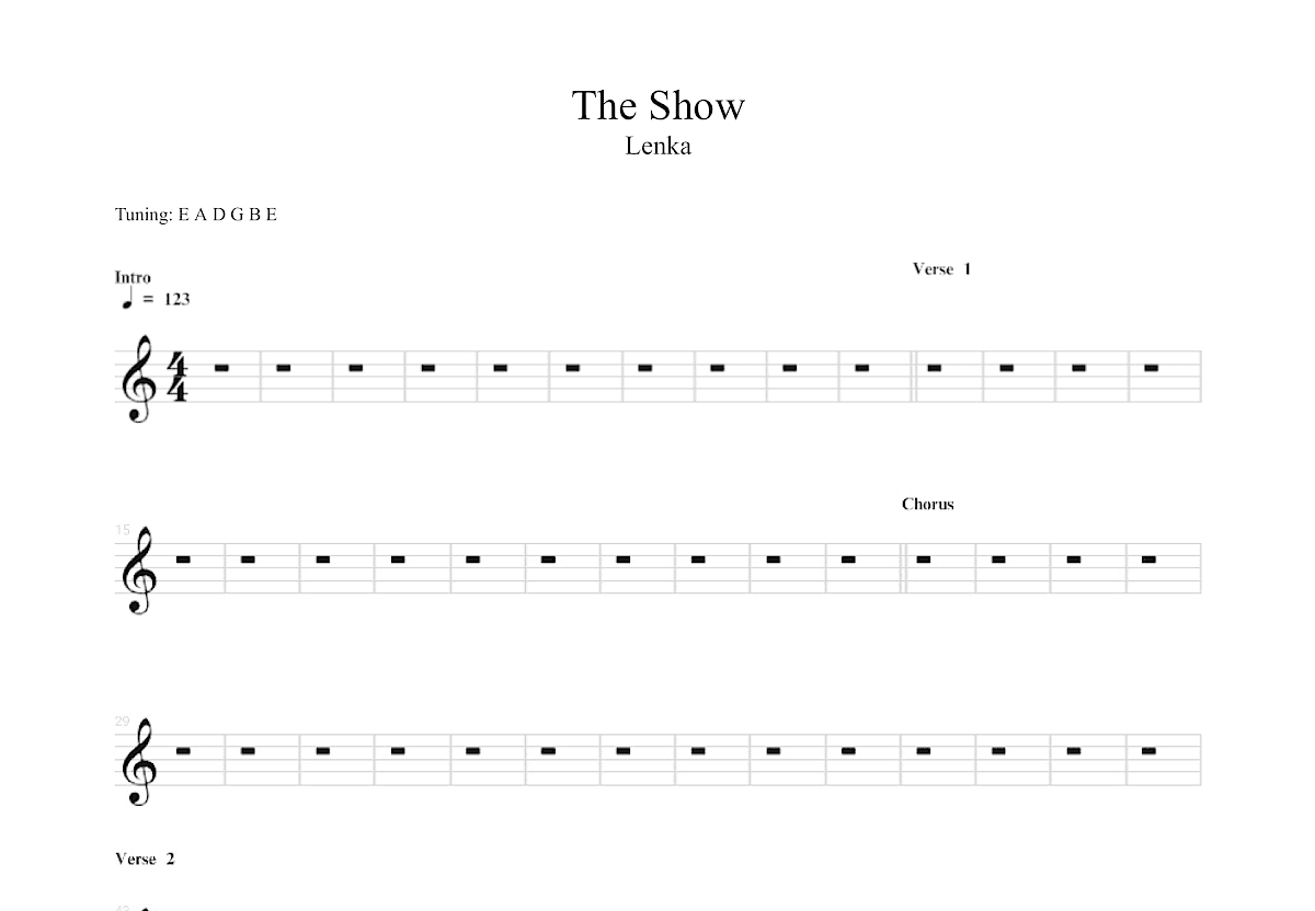 The show吉他谱-林俊杰/steve Aoki-C调原版弹唱谱-曲谱热