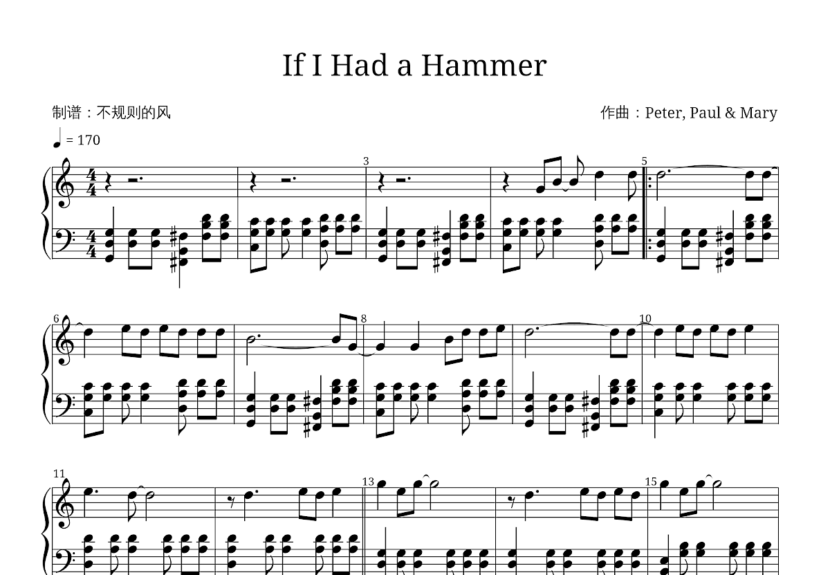 If I Had A Hammer Peter Paul Mary G choose-the-best-or-do-your-best