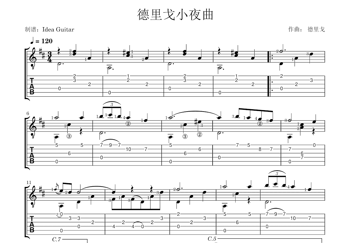 月半小夜曲吉他谱 李克勤 进阶B♭大调流行 弹唱谱-吉他谱中国